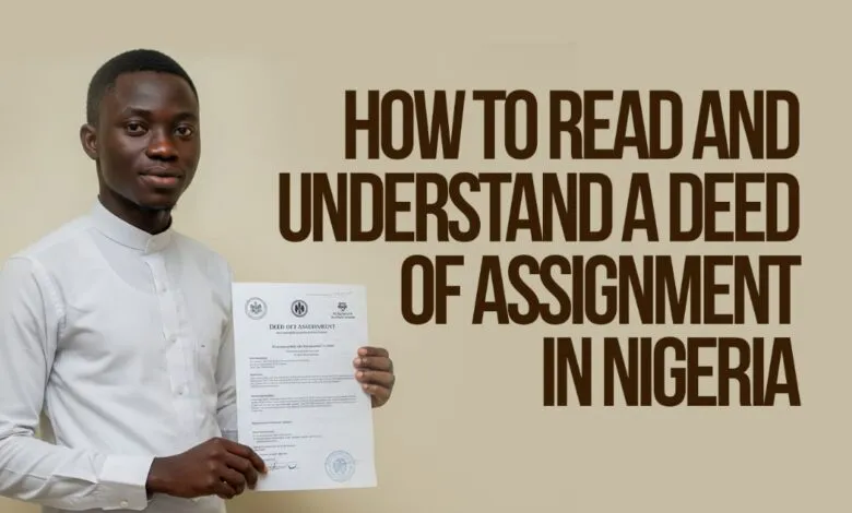 How to Read and Understand a Deed of Assignment in Nigeria