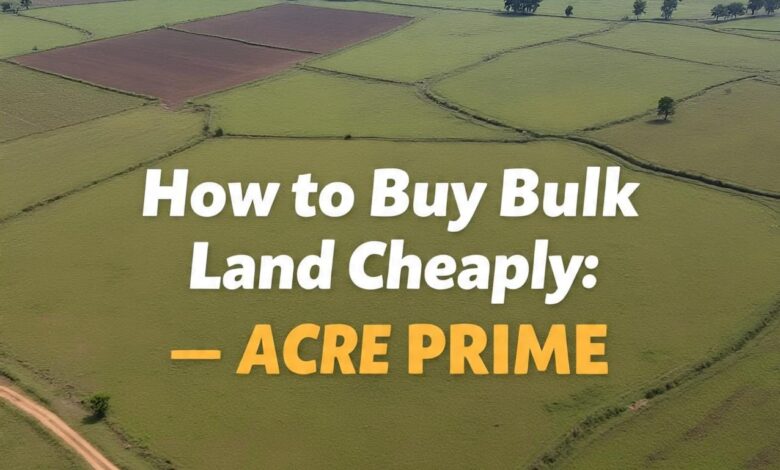 How to Buy Bulk Land at a Cheap/ Affordable Rate